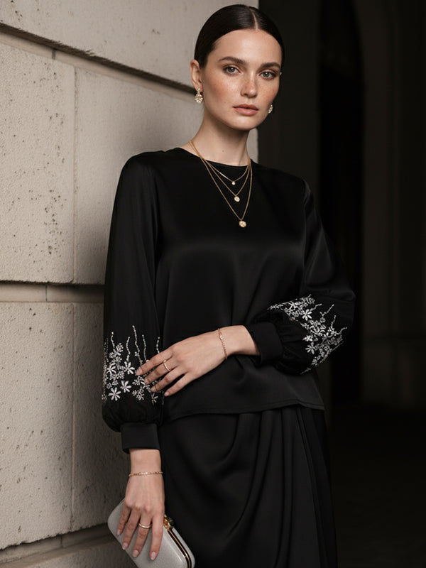 BAJU KURUNG KEDAH MODEN CELESTE (BLACK)